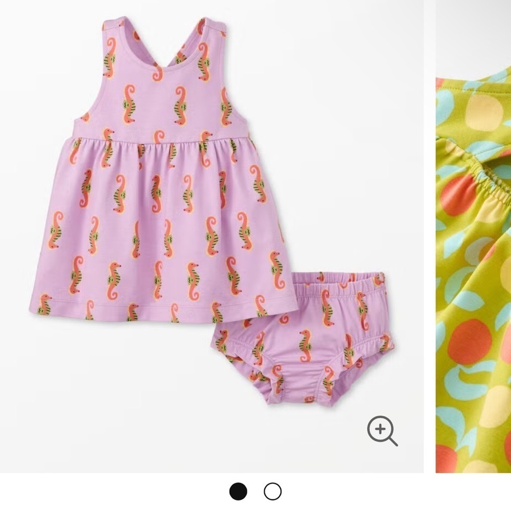 Hanna Andersson Pink Seahorse Print Set